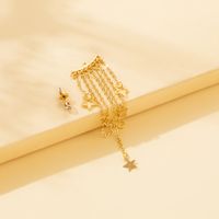 Fashion Lady Multi-layer Five-pointed Star Personality Tassel Earrings main image 3