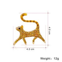 New Retro Animal Brooch Cat Full Diamond Brooch Wholesale main image 3