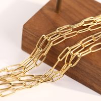 Simple Basic Chain Stainless Steel 18k Stacking With Plain Chain Paper Clip Chain main image 6
