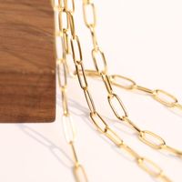 Simple Basic Chain Stainless Steel 18k Stacking With Plain Chain Paper Clip Chain main image 5
