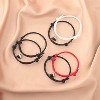 Simple Style Heart Alloy Plating No Inlaid Couple Bracelets main image 3