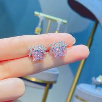 Fashion Pink Diamon Copper Ring Pendant Earring main image 4