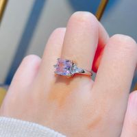 Fashion Pink Diamon Copper Ring Pendant Earring main image 6