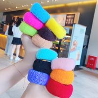 Candy Color High Elastic Hair Rope Simple Thick Intestine Hair Towel Ring Head Rope Headband main image 3