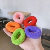 Candy Color High Elastic Hair Rope Simple Thick Intestine Hair Towel Ring Head Rope Headband main image 4