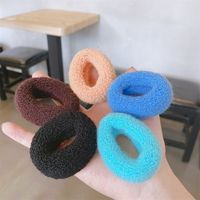Candy Color High Elastic Hair Rope Simple Thick Intestine Hair Towel Ring Head Rope Headband main image 5