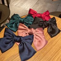Satin Big Bow Hairpin Spring Clip Hairpin Ponytail Clip Hair Accessories main image 3