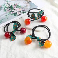 Bowknot Hair Rope Cherry Rubber Band Hair Ring Simple Hair Accessories main image 1