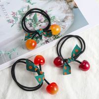 Bowknot Hair Rope Cherry Rubber Band Hair Ring Simple Hair Accessories main image 3