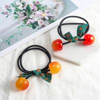 Bowknot Hair Rope Cherry Rubber Band Hair Ring Simple Hair Accessories main image 4