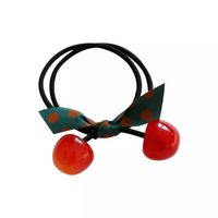 Bowknot Hair Rope Cherry Rubber Band Hair Ring Simple Hair Accessories main image 6