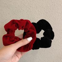 Fashion Solid Color Simple Wide-brimmed Headband Cute Velvet Hair Ring main image 4
