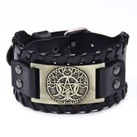 New Five-pointed Star Leather Bracelet Fashion Moon Tree Of Life Bracelet sku image 4