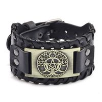 New Five-pointed Star Leather Bracelet Fashion Moon Tree Of Life Bracelet sku image 1