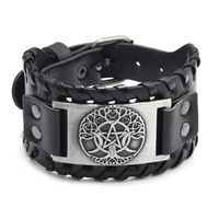 New Five-pointed Star Leather Bracelet Fashion Moon Tree Of Life Bracelet sku image 2