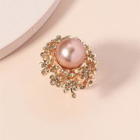 Mode Retro-nische Kreatives Design Perlenblumenring Einfacher Neuer Offener Ring sku image 1