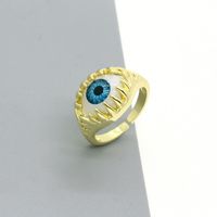 Retro Punk Personality Color Three-dimensional Eye Ring Devil's Eye Open Ring Wholesale sku image 2