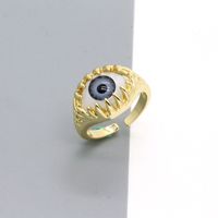 Retro Punk Personality Color Three-dimensional Eye Ring Devil's Eye Open Ring Wholesale sku image 3