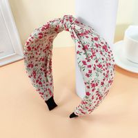 Classic Floral Knotted Retro Wide-sided Double-layer Twisted Hairpin Headband sku image 2