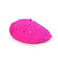Autumn And Winter New Fashion Color Diamond Beret Octagonal Hat sku image 6