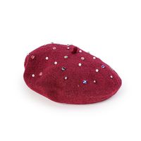 Autumn And Winter New Fashion Color Diamond Beret Octagonal Hat sku image 8
