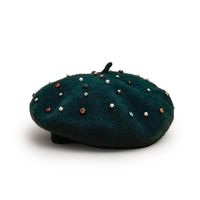 Autumn And Winter New Fashion Color Diamond Beret Octagonal Hat sku image 3