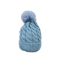 New Autumn And Winter Warm Woolen Hat Korean Fashion Fur Ball Knitted Hat sku image 2