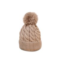 New Autumn And Winter Warm Woolen Hat Korean Fashion Fur Ball Knitted Hat sku image 4