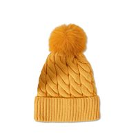 New Autumn And Winter Warm Woolen Hat Korean Fashion Fur Ball Knitted Hat sku image 7
