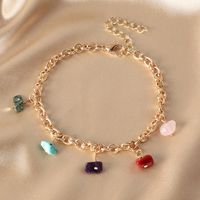 Color Natural Stone Pendant Bracelet Jewelry sku image 1