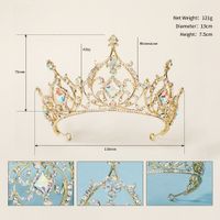 Heavy Craft Wedding Head Jewelry Luxury Bridal Crown Classic Style Colored Diamond Crown sku image 1