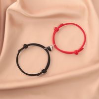Simple Style Heart Alloy Plating No Inlaid Couple Bracelets sku image 2