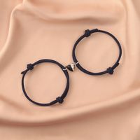 Simple Style Heart Alloy Plating No Inlaid Couple Bracelets sku image 7