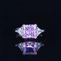Mode Rosa Diamant-kupfer-ring-anhänger-ohrring sku image 1