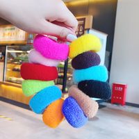 Candy Color High Elastic Hair Rope Simple Thick Intestine Hair Towel Ring Head Rope Headband sku image 1