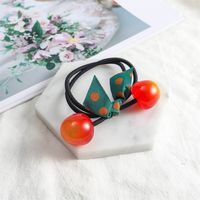 Bowknot Hair Rope Cherry Rubber Band Hair Ring Simple Hair Accessories sku image 1