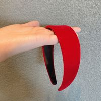 Fashion Solid Color Simple Wide-brimmed Headband Cute Velvet Hair Ring sku image 3