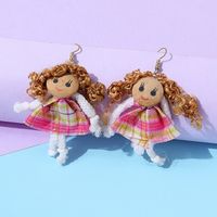 European American Kid Fresh Wild Wood Lace Doll Earrings sku image 2