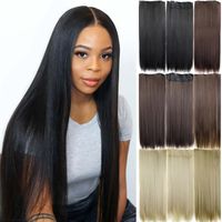 Women's Wig Five Clips Long Straight Hair Wig Hair Extension Piece main image 1