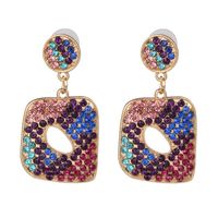 Fashion Creative Geometric Earrings Diamond-studded Geometric Earrings main image 1