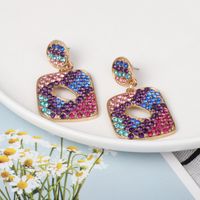 Fashion Creative Geometric Earrings Diamond-studded Geometric Earrings main image 3