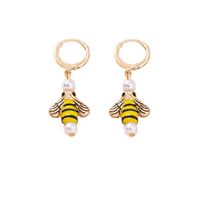 Cartoon Cute Bee Pearl Earrings Personality Creative Insect Stud Earrings Ear Jewelry main image 6
