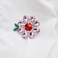 European And American French Retro Gemstone Color Crystal Opening Adjustable Flower Ring main image 5