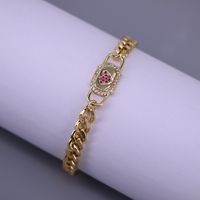 Simple Fashion Bracelet Creative Heart-shaped Zircon Bracelet main image 4