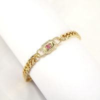 Simple Fashion Bracelet Creative Heart-shaped Zircon Bracelet main image 5