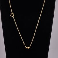 New 18k Gold Small Waist Necklace Female Pendant Titanium Steel Necklace Wholesale main image 1