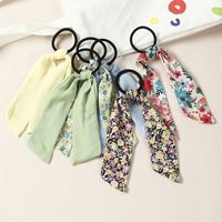Fashion Streamer Hair Tie Pure Color Bow Knot Hair Rope Set main image 5