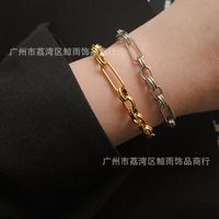 European And American Handmade Chain Titanium Steel Bracelet main image 4