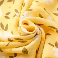 Spring New Herringbone Pattern Yellow Flower Beach Towel Shawl Big Gauze Scarf main image 5