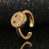 Simple Fashion Jewelry Smiling Face Niche Design Open Ring main image 3